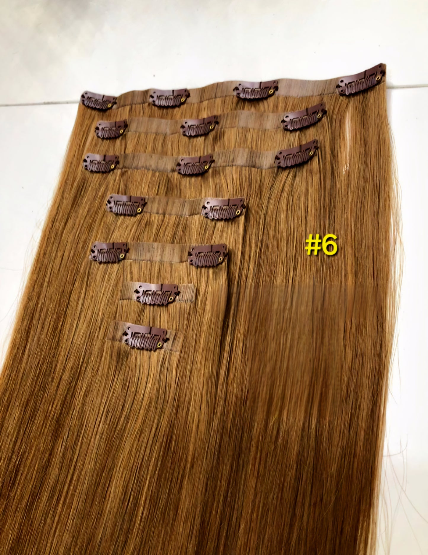 Seamless Human Hair Clips On Extensions Seamless Clip in Extension