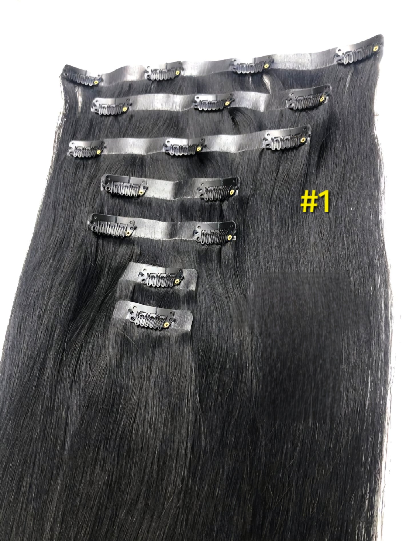 Seamless Human Hair Clips On Extensions Seamless Clip in Extension