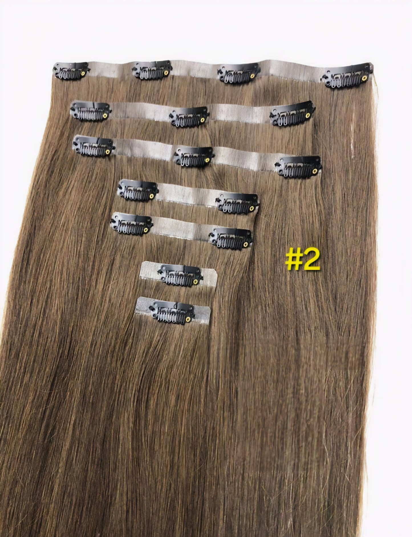 Seamless Human Hair Clips On Extensions Seamless Clip in Extension