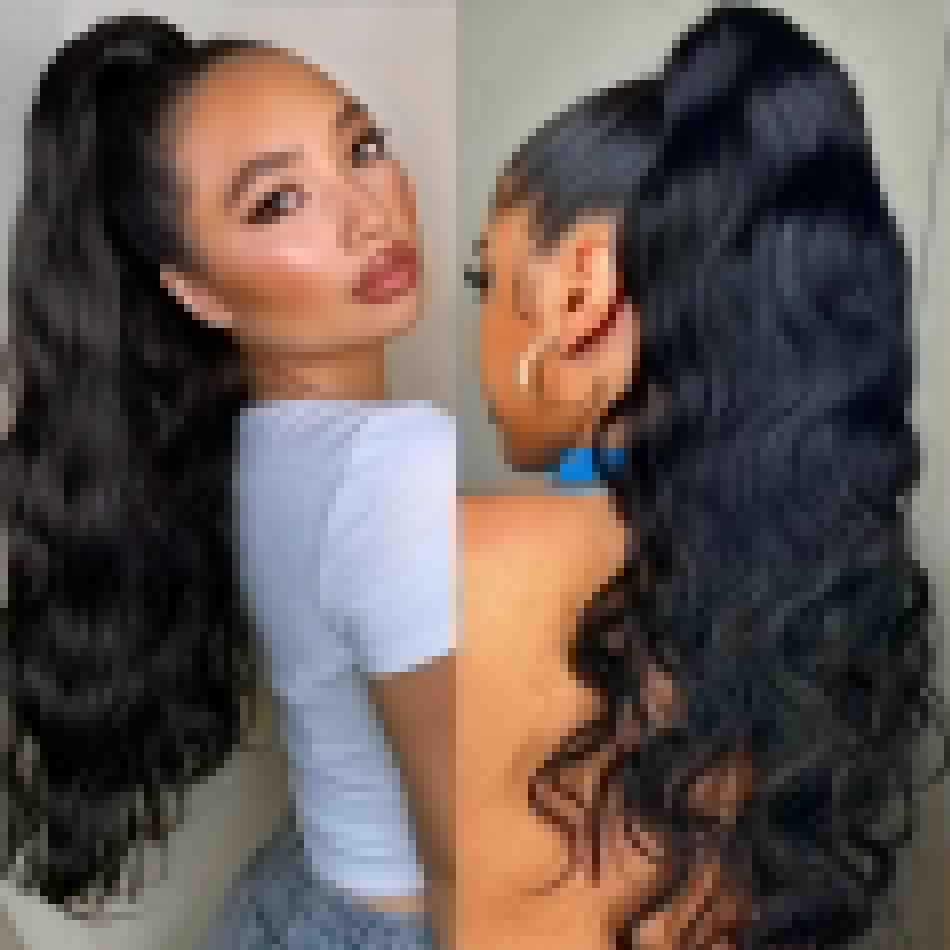 Human Hair Ponytails Virgin Hair Real Hair Ponytail Extensions - Natural Hair and Wigs