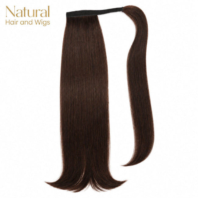 150g Dark Brown Ponytail Human Hair with Rich Natural Brown Color.