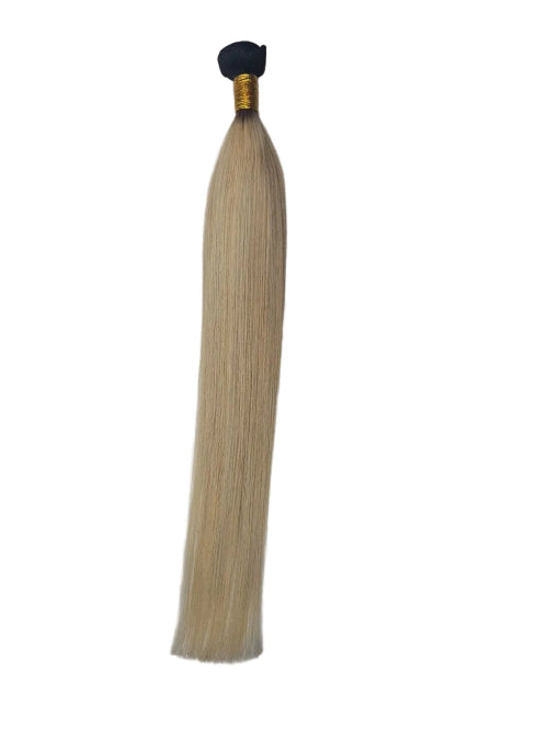 1B 613 Ombre Hair Extensions. 
Ombre Blonde Hair Bundles. 
Balayage Blonde Human Hair Bundles. 
613 platinum blonde hair bundles with dark shadow root detail. 
Silky straight honey blonde human hair bundle 100g back view. 
