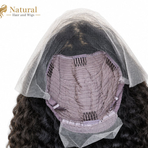1b4 curly wig inside cap