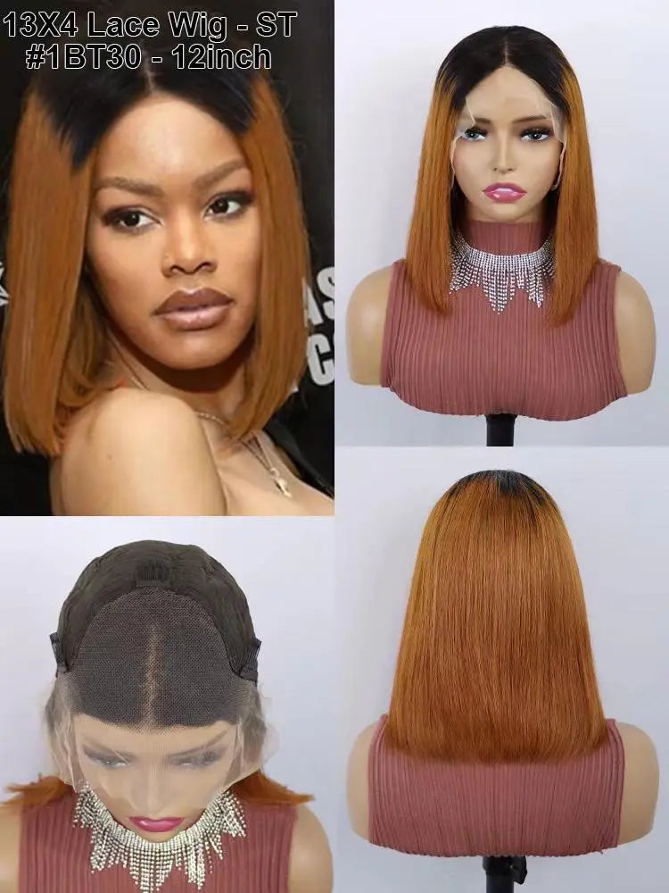 Virgin Italian Human Hair Bob Lace Wig In Dubai - Natural Hair and Wigs