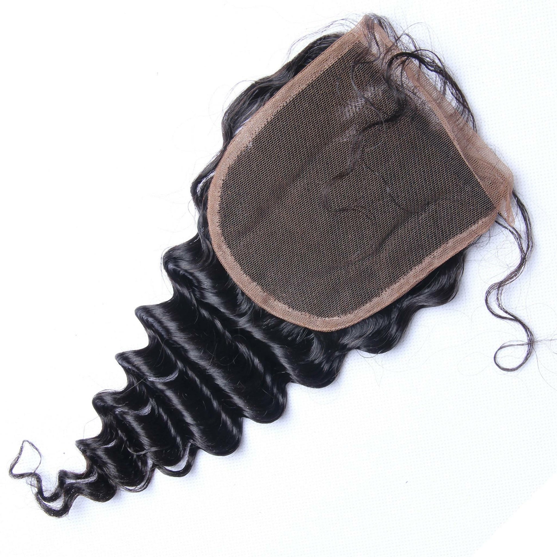 Human Hair Closure Virgin Indian Human Hair Closure with Baby Hair - Natural Hair and Wigs