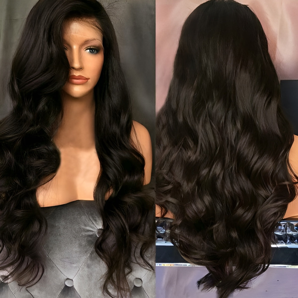 body wave human hair lace front wigs