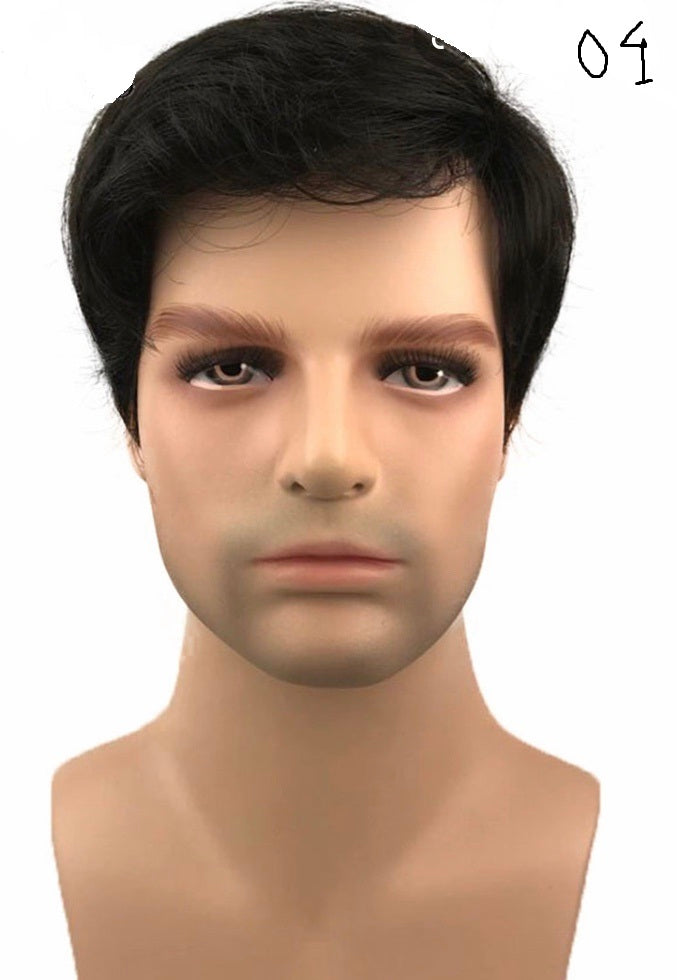 Men's Wig Human Hair Full Wig Cap For Men's In Dubai Wig For Men - Natural Hair and Wigs