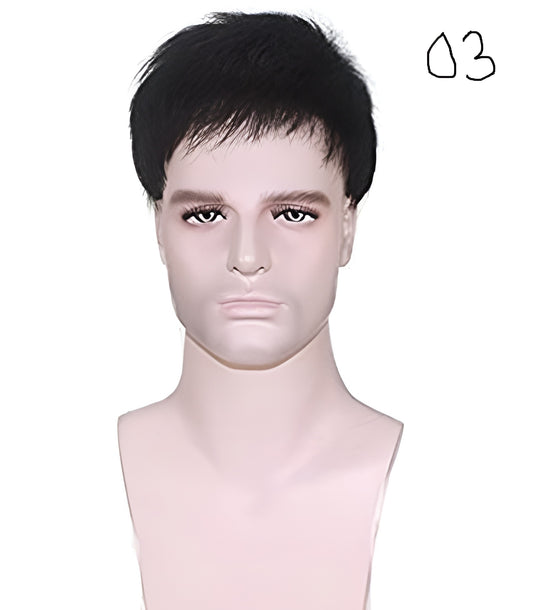 human hair mens wig 
