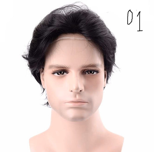 Men's Wig Human Hair Full Wig Cap For Men's In Dubai Wig For Men
