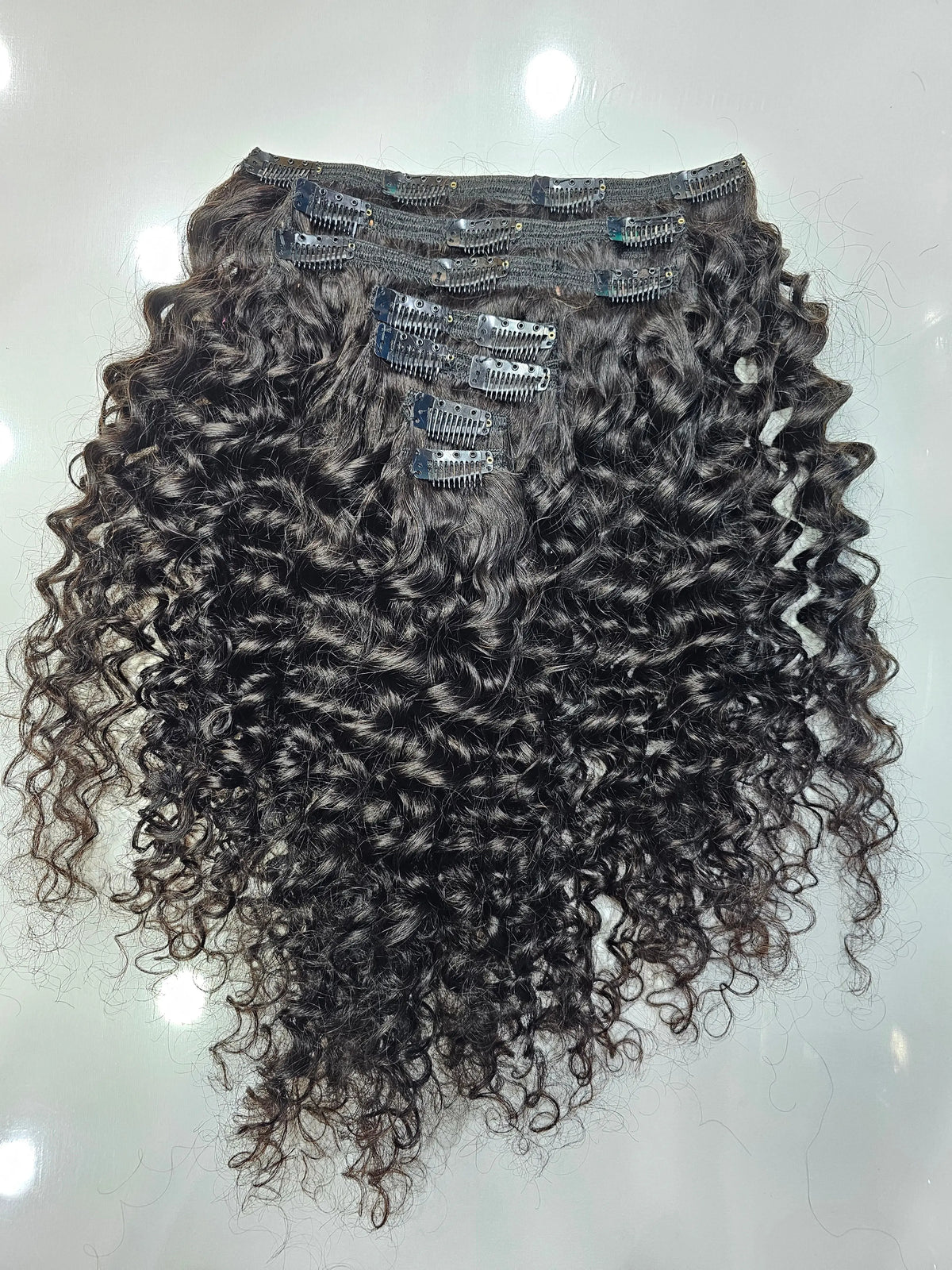 Set Clip on Extension Hair Virgin Italian Human Hair Clip In Extension - Natural Hair and Wigs