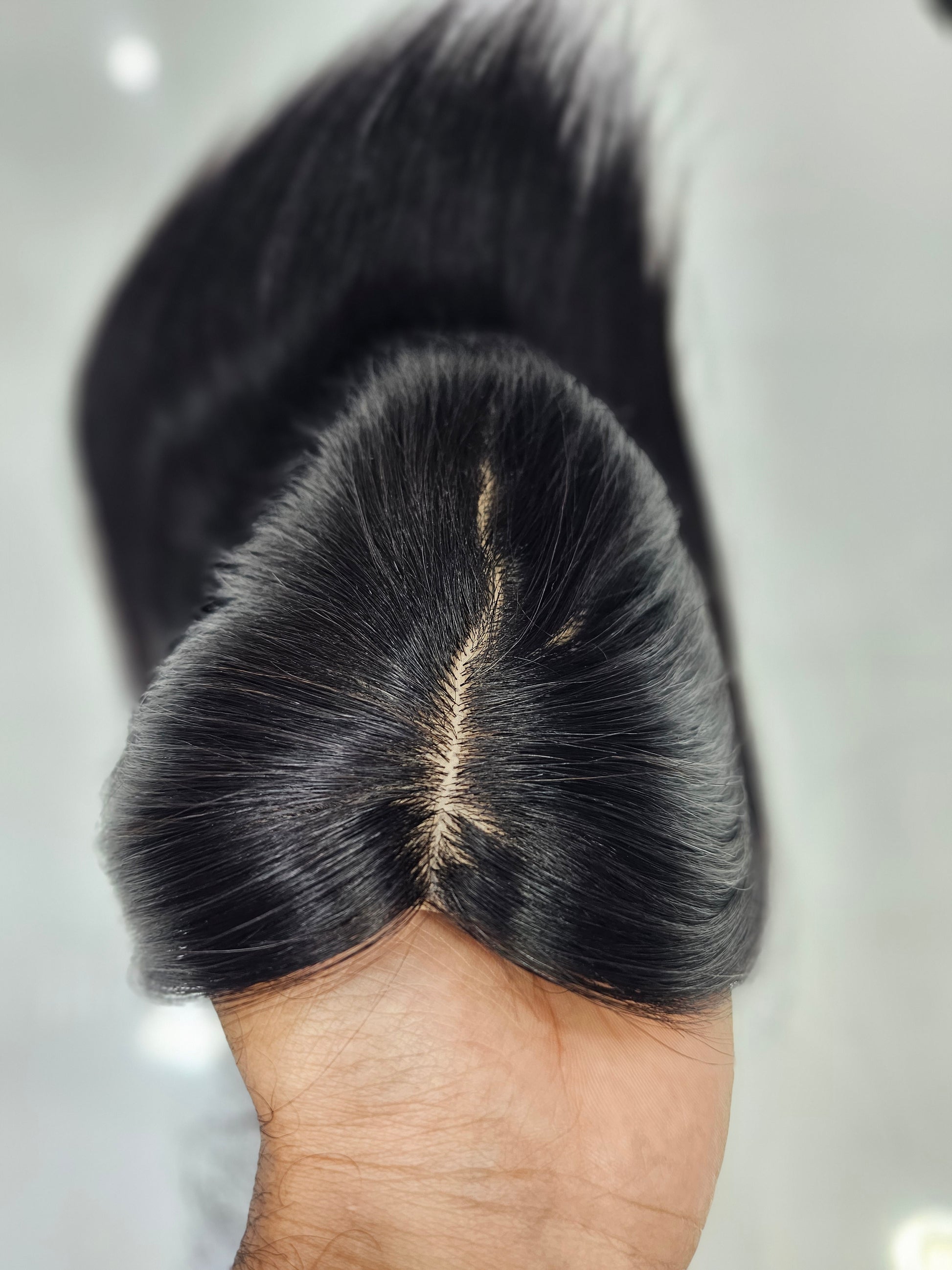 human hair topper for thin hair