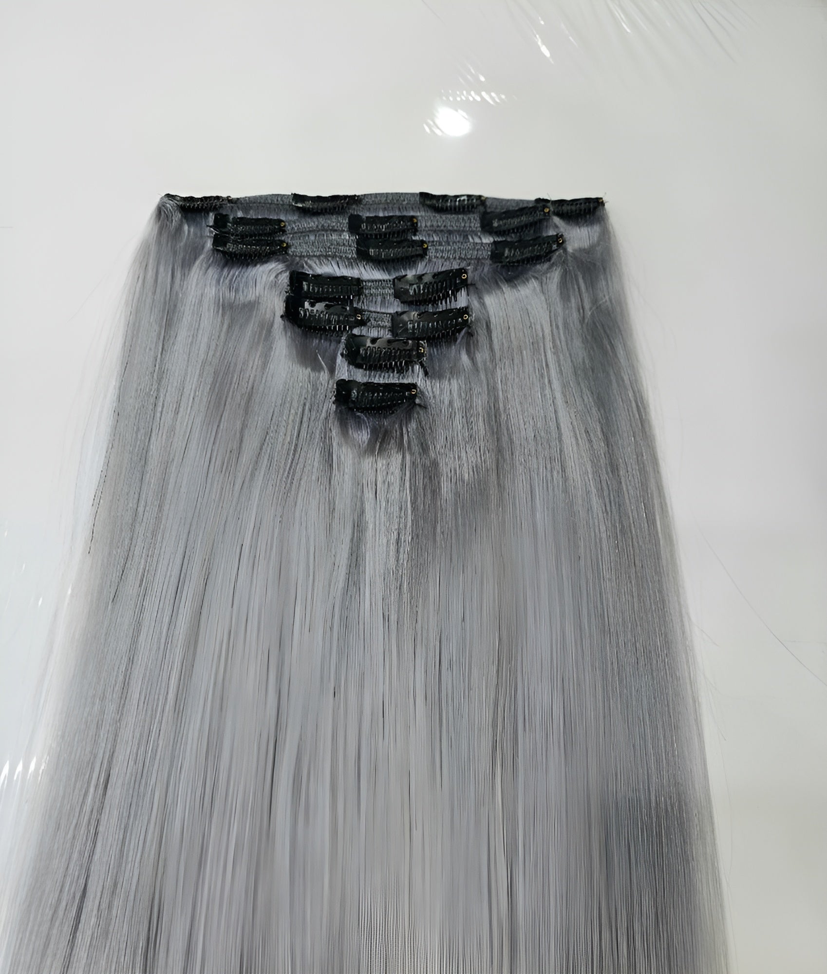 gray clip in hair extensions