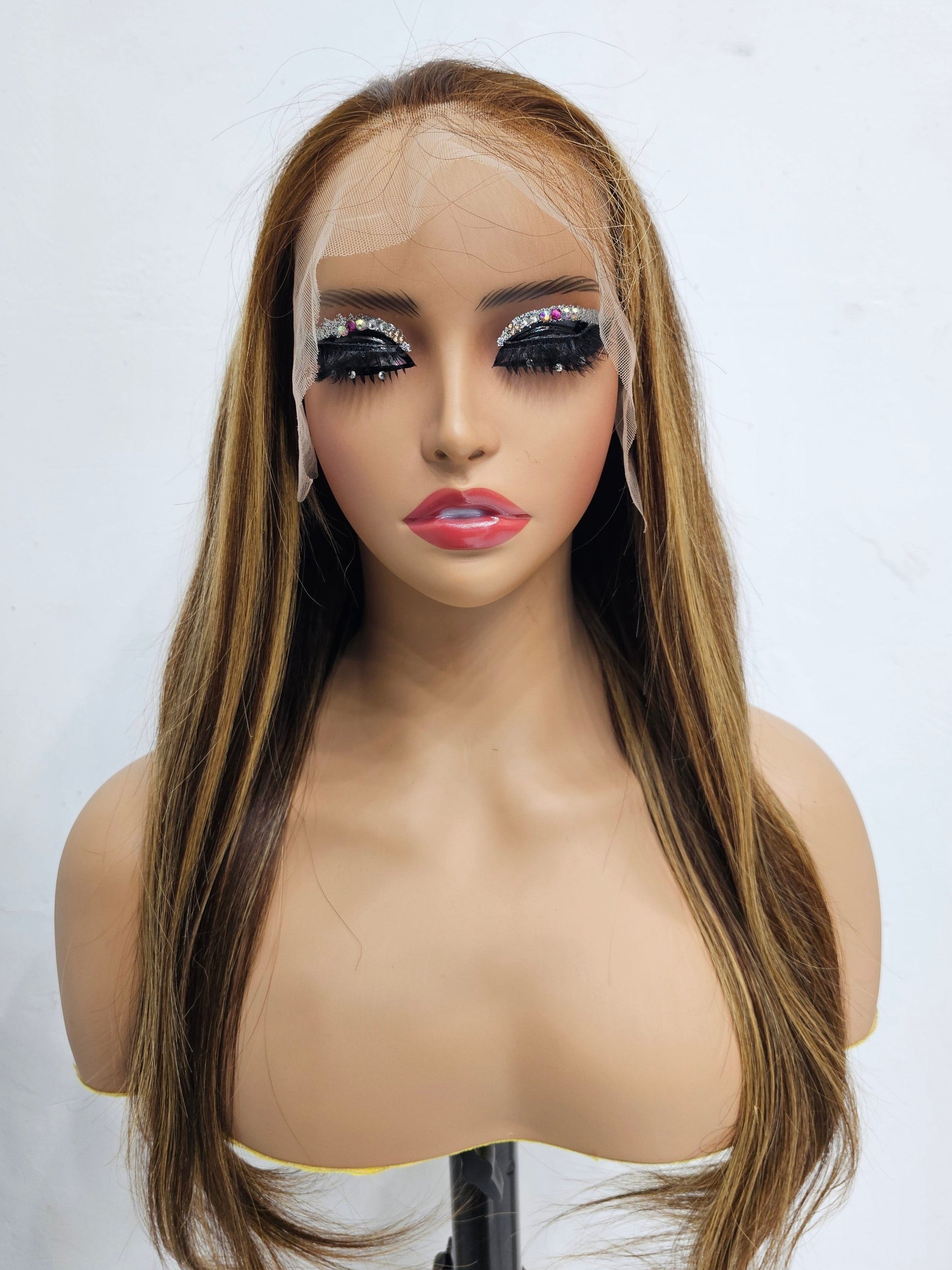 cheap highlights human hair wig
