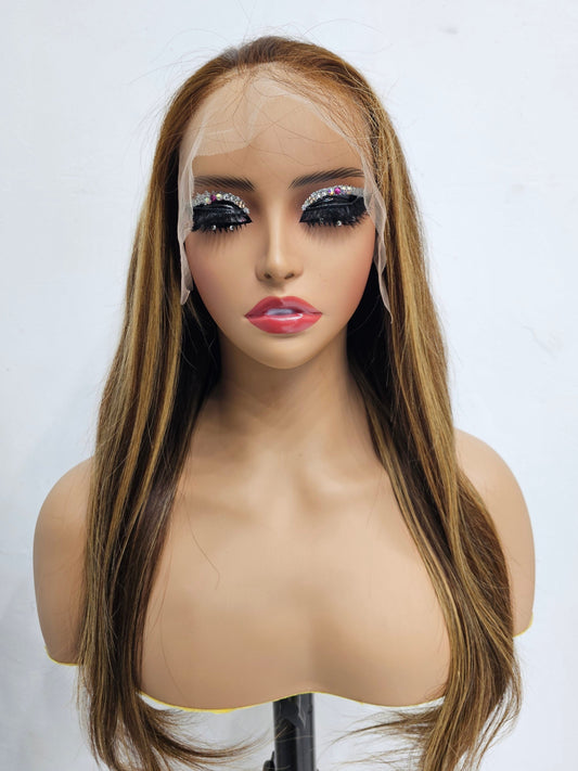cheap highlights human hair wig