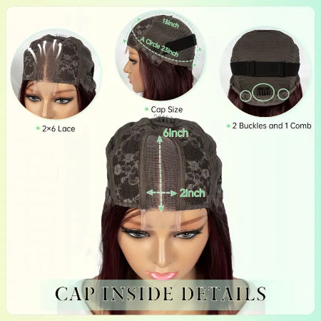 Pre-plucked Middle Part Bob Wig Dubai. 