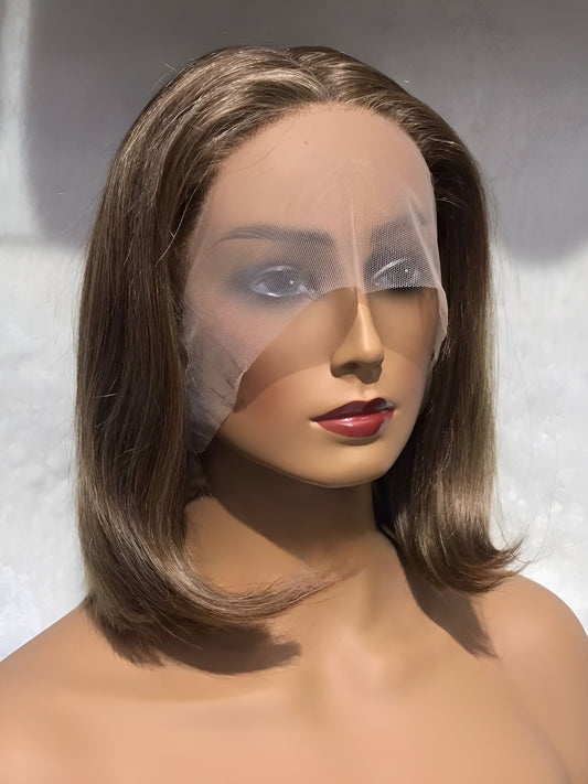 brown wig with highlights