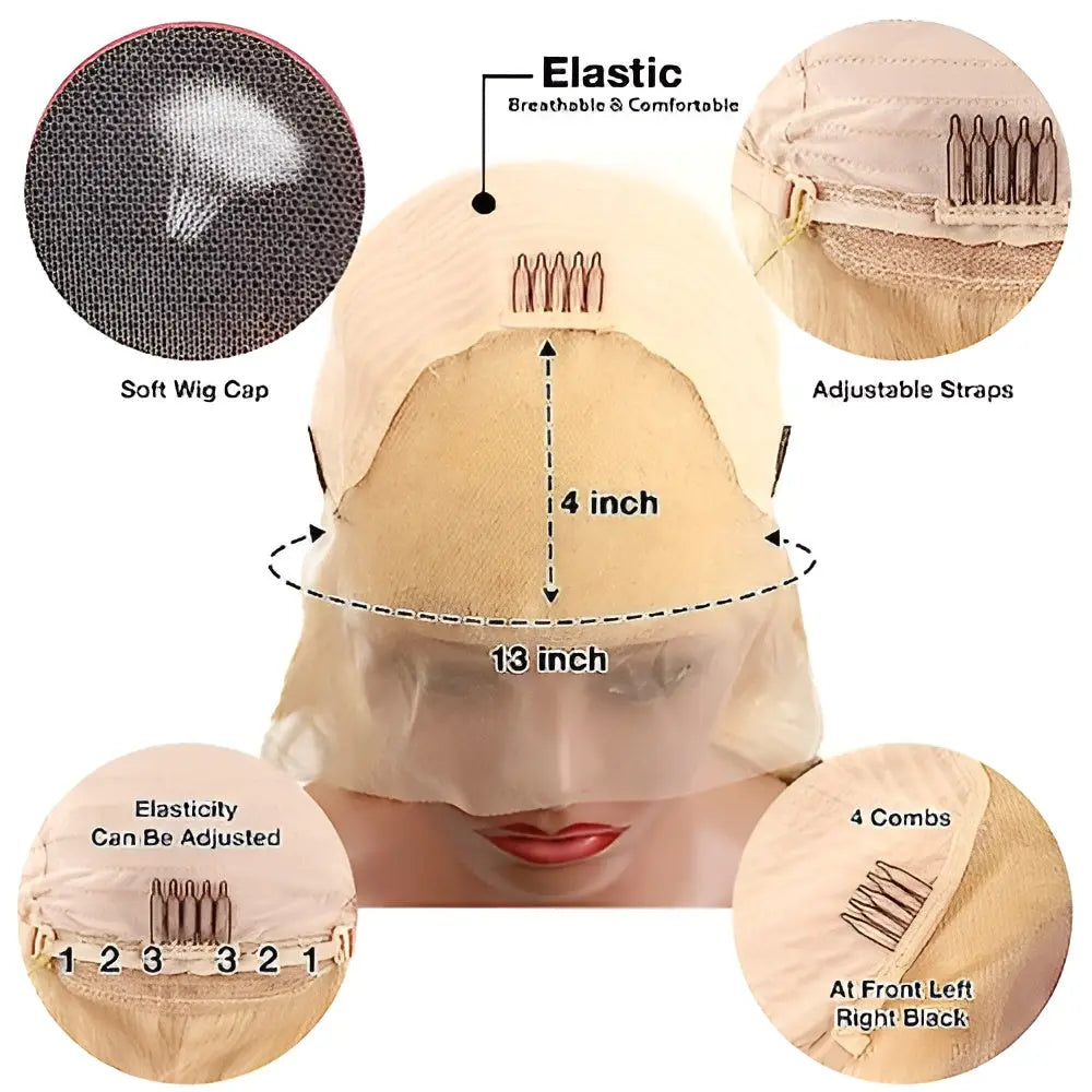 Blonde Bob Lace Front Wig Human Hair for Women Italian Hair - Natural Hair and Wigs
