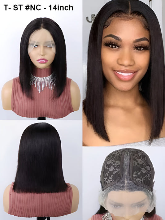 middle part bob wig, t part bob wig