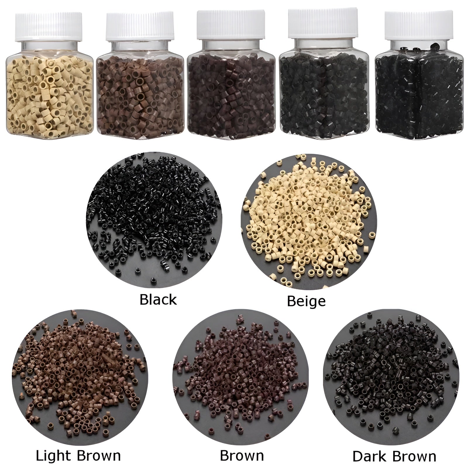 Micro link Beads 5mm for Hair Extensions