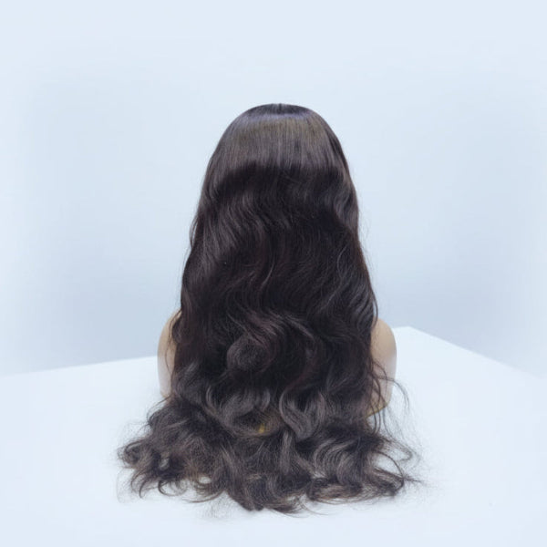 High Density Dark Brown Wavy Lace Wig