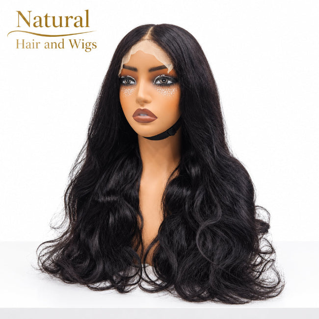 High Density Human Hair Glueless Wig styled with bouncy curls and HD lace.