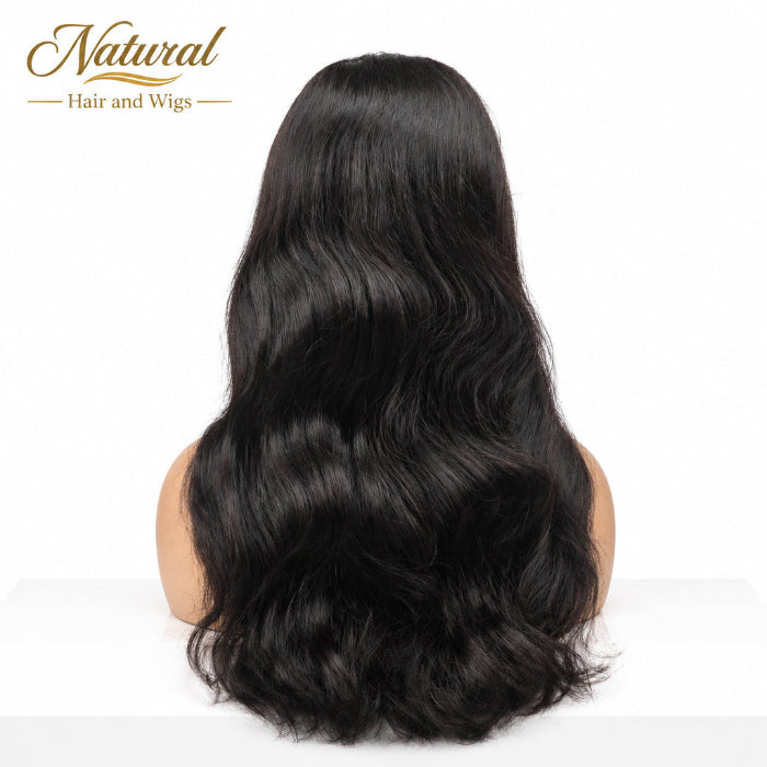 Body Wave 5x5 Glueless Wig featuring pre-plucked hairline and transparent lace.