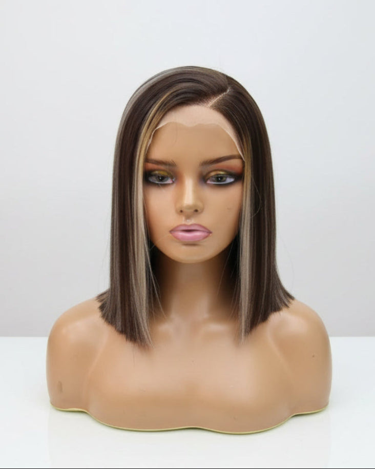 Blonde Highlight HD Closure Bob Wig Dubai