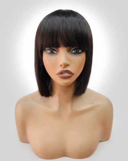 Cheap Bob Bang Wig. discount price fringe wig. Discount Price Bang Wig with bob style.
