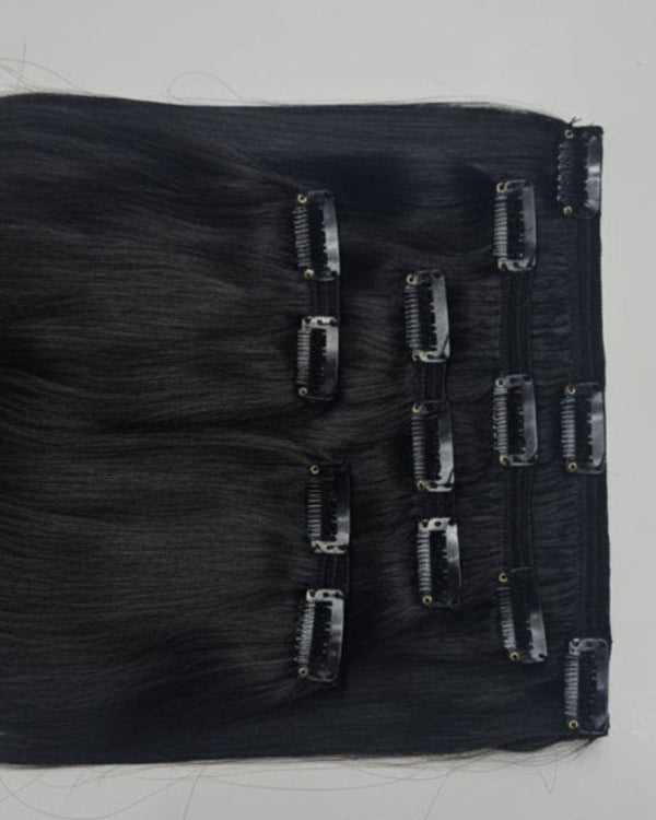 Instant length result with Clip Ins Hair Extensions Abu Dhabi set