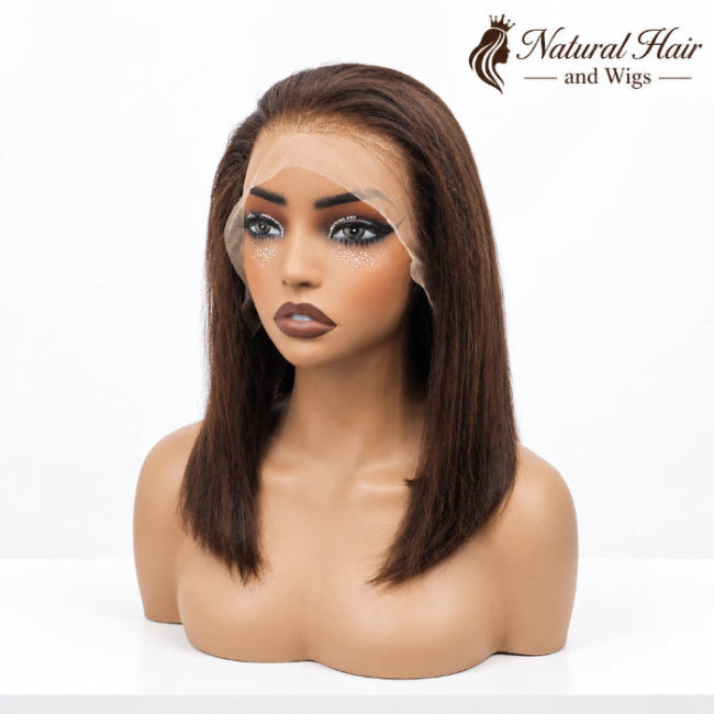 Color 2 Lace Front Bob Wig with Natural-Looking Hairline.