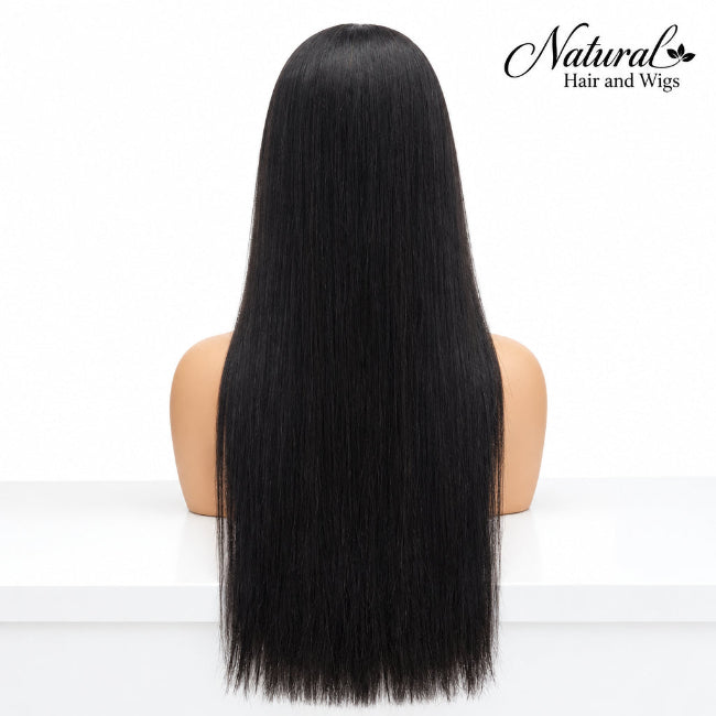 Bone Straight Lace Front Wig showcasing smooth, tangle-free tresses.