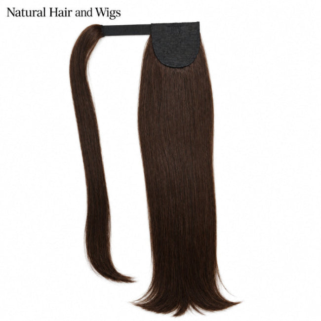 High Quality Dark Brown Ponytail Extension for Long Voluminous Hairstyles.