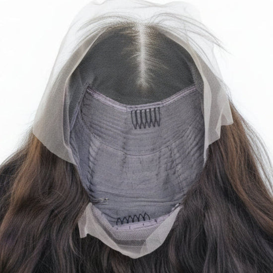 Premium Dark Brown Human Hair Lace Wig UAE