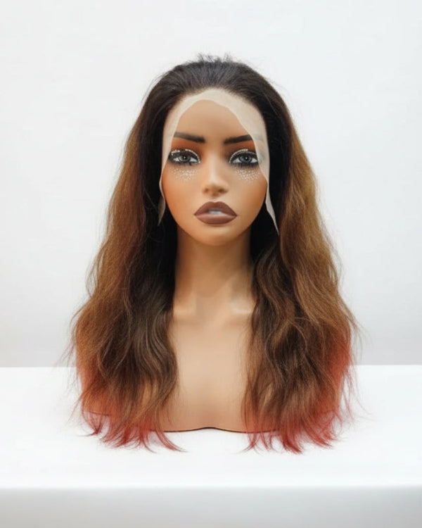 13x4 HD lace dark brown human hair wig available in Dubai UAE
