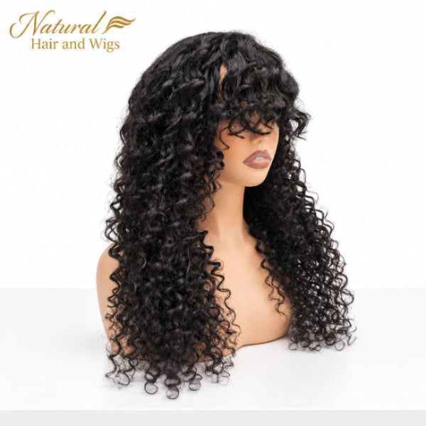 Deep wave bang wig UAE with long flowing waves.