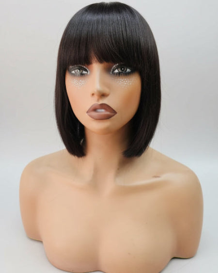 Discount Price Bang Wig. Affordable bob bang wig Dubai. 