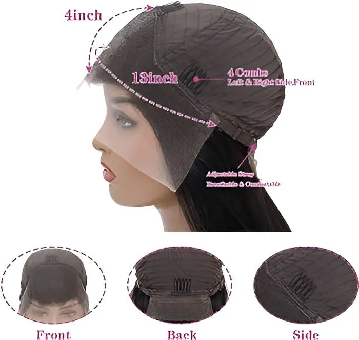 Human Hair Natural Body Wave Bob Lace Front Wig In Dubai Peruvian Hair - Natural Hair and Wigs