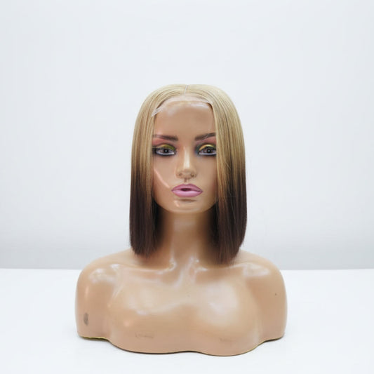 HD 2/6 Bob Wig with light brown and dark highlights