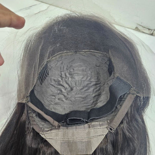 Luxury human hair Bone Straight Lace Front Wig ready for daily wear.