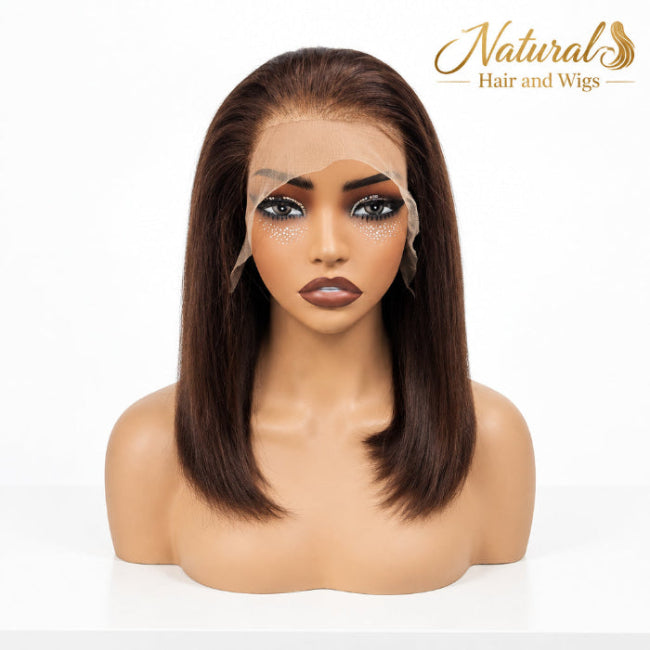 High Density Dark Brown Bob Wig with Full Natural-Looking Volume.