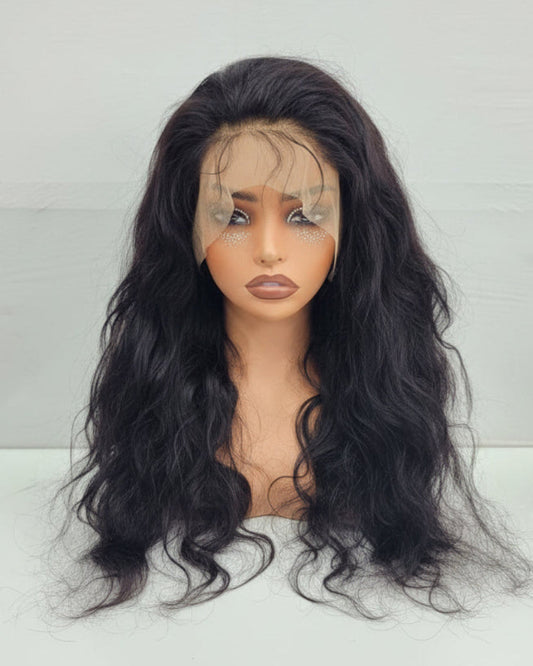Human Hair 360 Lace Wig with soft body wave texture