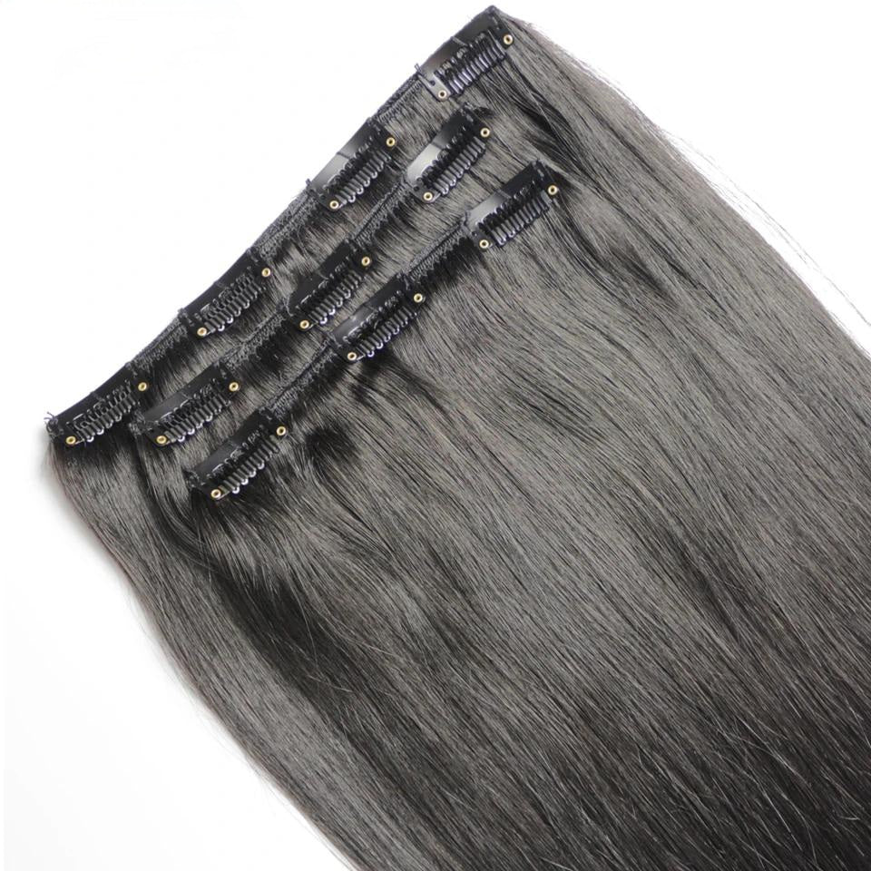 Human Hair Straight Clip in Extension Set Dubai