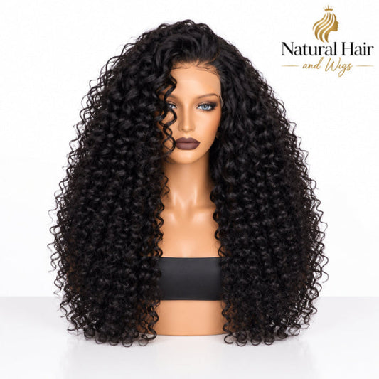 Ombre Highlights Lace Front Curly Wig Italian Human Hair Abu Dhabi - Natural Hair and Wigs