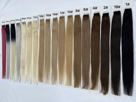 Virgin Italian Human Tape Hair Stickers Extensions In Dubai