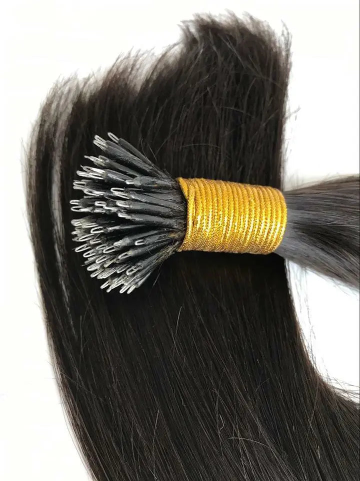 Nano Tip Hair Extensions Peruvian Human Nano Ring Hair Extensions - Natural Hair and Wigs