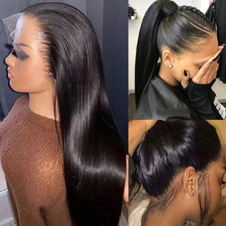 360 Lace Wig Premium Quality Pre-plucked Human Hair - Natural Hair and Wigs