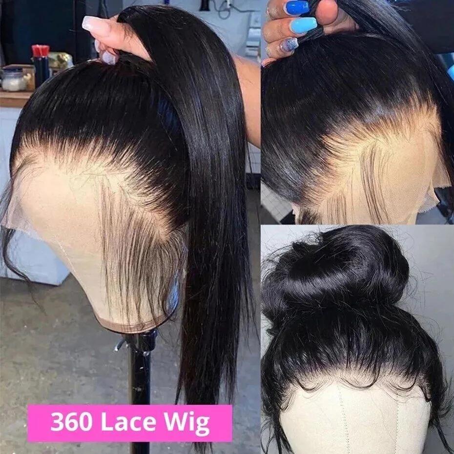 360 Lace Wig Premium Quality Pre-plucked Human Hair - Natural Hair and Wigs