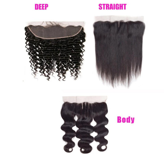 Virgin Italian Human Hair Natural Color Pre-Plucked HD Lace Frontals In Dubai