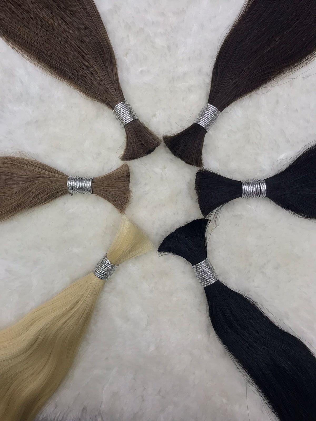 18 Inches Italian Hair Bulk Hair Raw Without Stitching Italian Human Hair Extension In Dubai