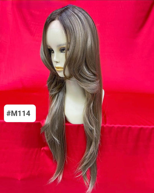 Ombre Synthetic and Human Colors mix Lace Wigs In UAE